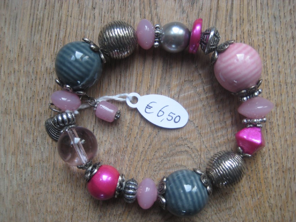 armband roze/grijs