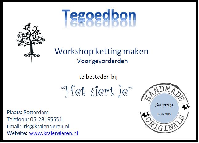 tegoedbon workshop voor gevorderden